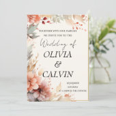 Einfache elegante Boho Hochzeitsempfehlung Dankeskarte (Stehend Vorderseite)