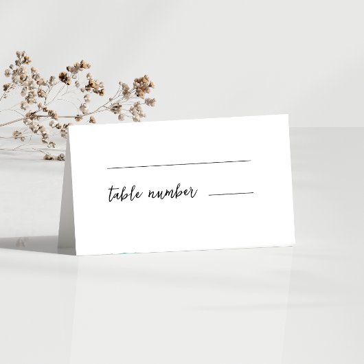 Einfache Elegante Boho Tischnummer Card Platzkarte