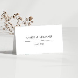 Einfache Elegante Boho Tischnummer Card Platzkarte