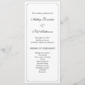 Einfache Elegante Border Hochzeit Programm (Vorderseite)
