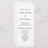 Einfache Elegante Border Hochzeit Programm (Vorne/Hinten)