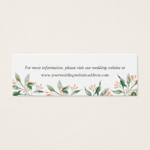 Einfache, elegante botanische Hochzeitsseite