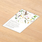 Einfache elegante botanische Wildblumenhochzeit Acryleinladungen (Ablage )