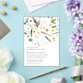 Einfache elegante botanische Wildblumenhochzeit Acryleinladungen (In Situ (Hochzeit))