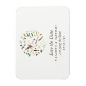 Einfache, elegante Botanische Wilde Blume Hochzeit Magnet (Vertikal)