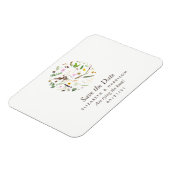 Einfache, elegante Botanische Wilde Blume Hochzeit Magnet (Linke Seite)