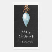 Einfache Elegante Botanisches Wasser Weihnachten Serviette (Vorderseite)