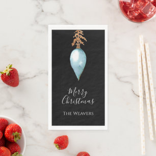 Einfache Elegante Botanisches Wasser Weihnachten Serviette
