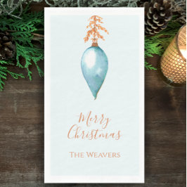 Einfache Elegante Botanisches Wasser Weihnachten Serviette