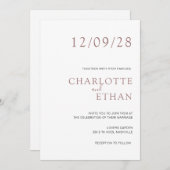 Einfache, elegante, braune Einladung (Vorne/Hinten)