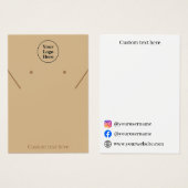 Einfache elegante braune Halskette Ohrring-Display (Vorne & Hinten)