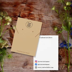 Einfache elegante braune Halskette Ohrring-Display