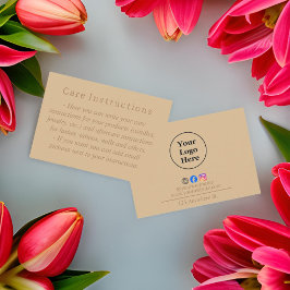 Einfache, elegante, braune Pflegekarte Dankeskarte