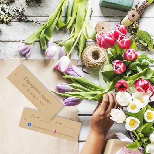 Einfache elegante braune Preismarke Mini Visitenkarte