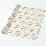 Einfache Elegante Braut & Groom Names Wedding Wrap Geschenkpapier<br><div class="desc">Einfaches elegantes Bride & Groom Names Wedding Wrapping Paper</div>