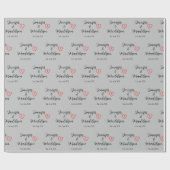 Einfache Elegante Braut & Groom Names Wedding Wrap Geschenkpapier (Flach)
