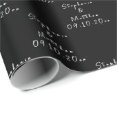 Einfache Elegante Braut und Namen für Hochzeiten Geschenkpapier (Rolleneckpunkt)