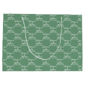 Einfache Elegante Braut und Namen für Hochzeiten Große Geschenktüte (Rückseite)