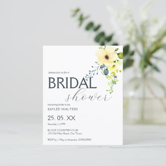 Einfache, elegante Brautdusche (Stehend Vorderseite)