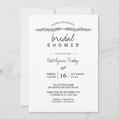 Einfache Elegante Brautdusche Einladung (Vorderseite)