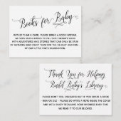 Einfache elegante Bücher für Babyanfragen Begleitkarte (Vorne/Hinten)