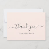 Einfache Elegante Business Rosa Dankeskarte (Vorderseite)