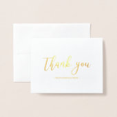 Einfache Elegante Business Vielen Dank Gold Foil C Folienkarte (Vorderseite mit Umschlag)
