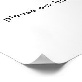 Einfache Elegante Calligrafy Bar Menu Sign Poster (Ecke)