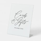 Einfache elegante Calligrafy Cards und Geschenke Sockelschild (Vorderseite)