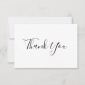 Einfache Elegante Calligrafy Custom Message Dankeskarte (Vorderseite)