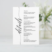 Einfache Elegante Calligrafy Details - Karte (Stehend Vorderseite)