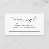 Einfache Elegante Calligrafy Diaper Raffle Begleitkarte (Vorderseite)