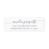 Einfache elegante Calligrafy Script-Rücksendeadres (Vorne)