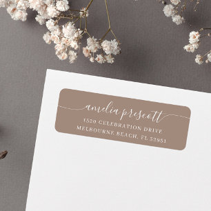 Einfache elegante Calligrafy Script-Rücksendeadres