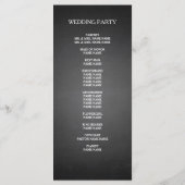 Einfache elegante Chalkboard-Hochzeitsprogramme Programm (Rückseite)