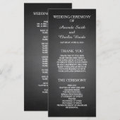 Einfache elegante Chalkboard-Hochzeitsprogramme Programm (Vorne/Hinten)