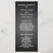 Einfache elegante Chalkboard-Hochzeitsprogramme Programm (Vorderseite)
