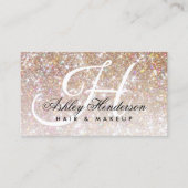 Einfache Elegante Champagner Funkelnd Haare Visitenkarte (Vorderseite)