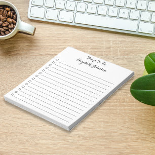 Einfache, elegante Checkliste mit geflochtenen Lin Notizblock