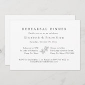 Einfache Elegante Cherry Blossom Probe Abendessen  Einladung (Vorne/Hinten)