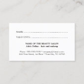 Einfache Elegante Chic Dark Gray Gold Loyalty Card Treuekarte (Rückseite)