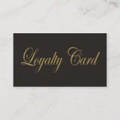 Einfache Elegante Chic Dark Gray Gold Loyalty Card Treuekarte (Vorderseite)