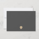Einfache Elegante Chic Gold Foil RSVP Karte (Rückseite)