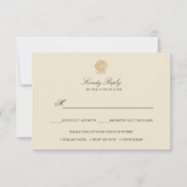 Einfache Elegante Chic Gold Foil RSVP Karte