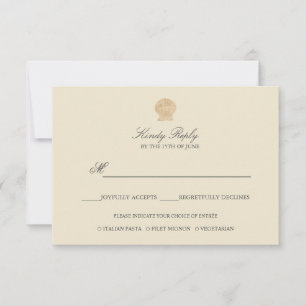 Einfache Elegante Chic Gold Foil RSVP Karte