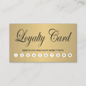 Einfache Elegante Chic IMITATE Gold Loyalität Kart Treuekarte (Vorderseite)