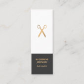 Einfache Elegante Chic Imitate Gold Weißer Haar St Mini Visitenkarte (Vorderseite)