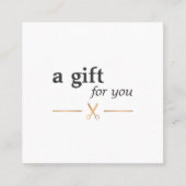 Einfache Elegante Chic Imitate Gold Weißer Haar St Rabattkarte (Vorderseite)