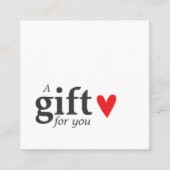 Einfache Elegante Chic Red Heart White Hair Stylis Quadratische Visitenkarte (Vorderseite)