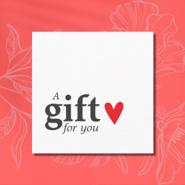 Einfache Elegante Chic Red Heart White Hair Stylis Quadratische Visitenkarte